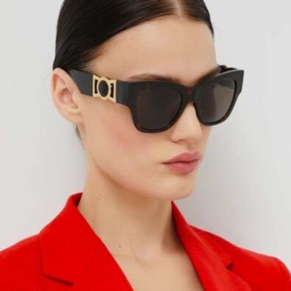Versace Brown Cat Eye Ladies Sunglasses - Picture 2 of 2